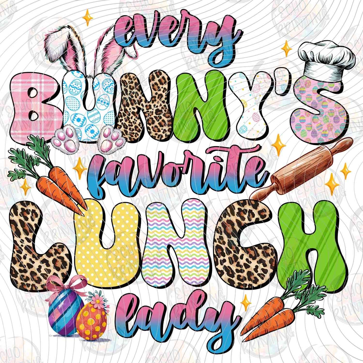 LNDG 50 - EVERY BUNNYS FAVORITE LUNCH LADY WITH CARROTS