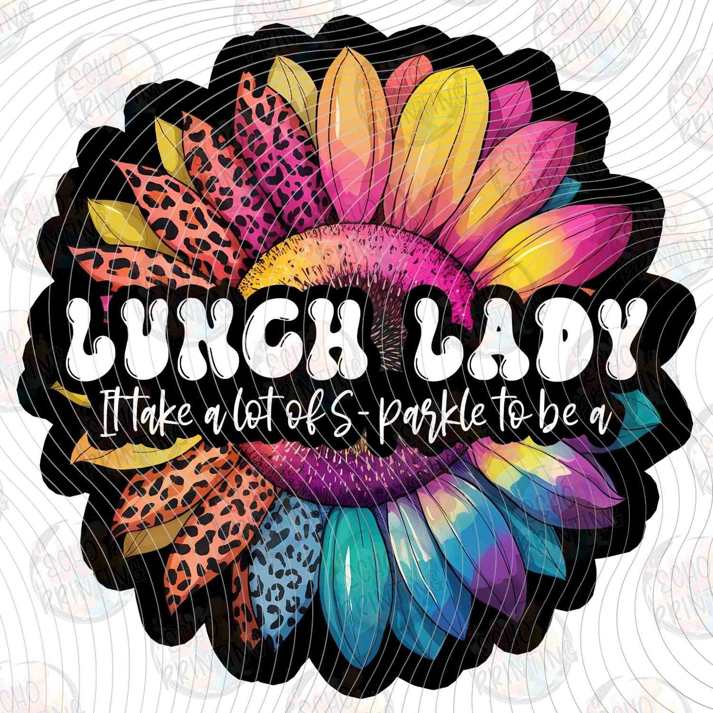 LNDG 54 - LUNCH LADY RAINBOW SUNFLOWER