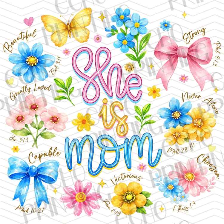 MGAG 1371 - SHE IS MOM FLORAL