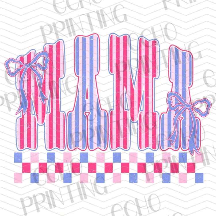 MGAG 1374 - MAMA PLAID RETRO LETTERING