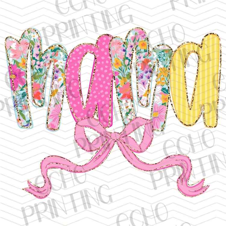 MGAG 1399 - MAMA PINK BOW LETTERING