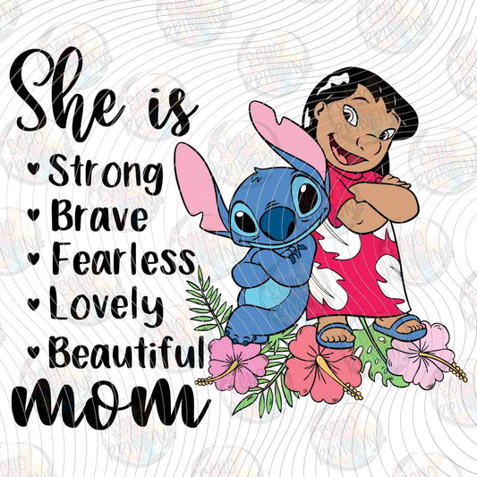 MGA 1213 - STRONG BRAVE MOM QUOTE