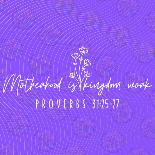 MGA 1262 - MOTHERHOOD IS KINGDOM WORK PURPLE