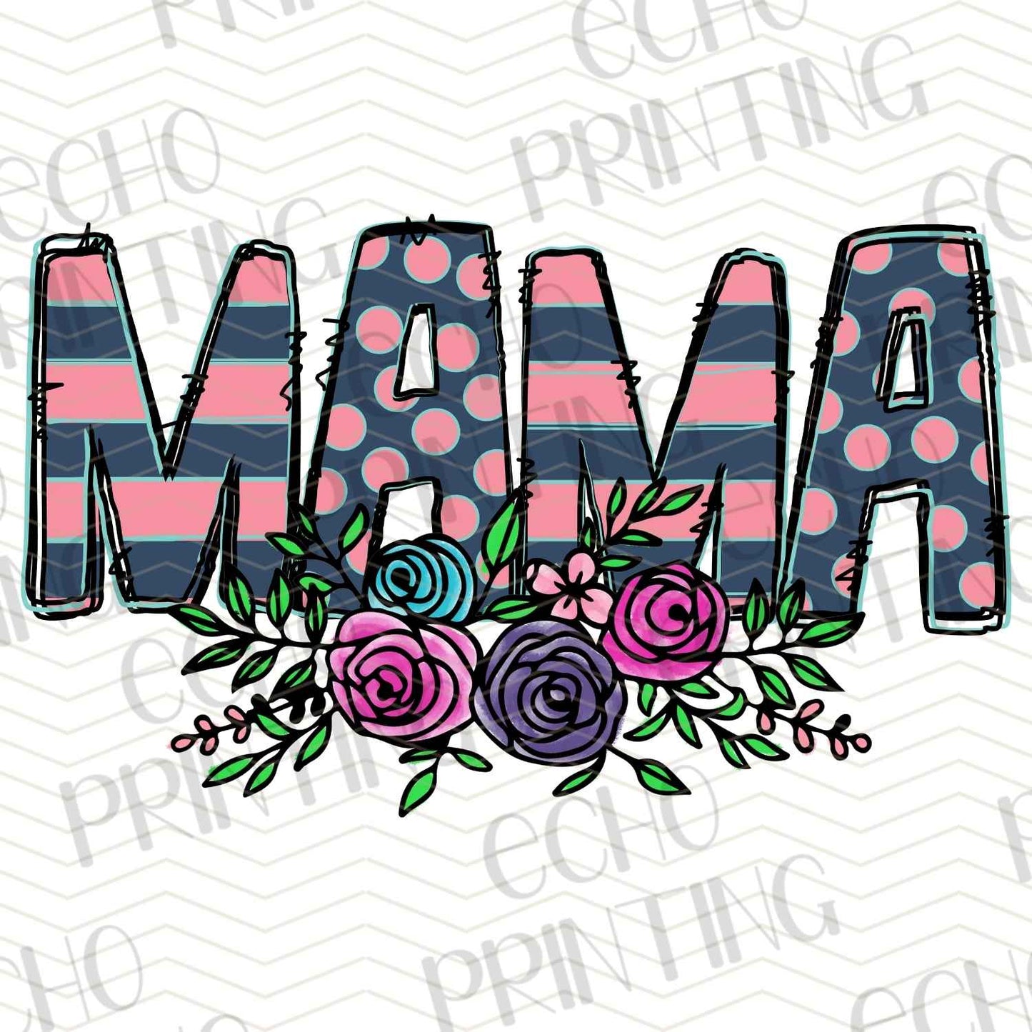 MGAG 24 - MAMA FLORAL BOLD STRIPES