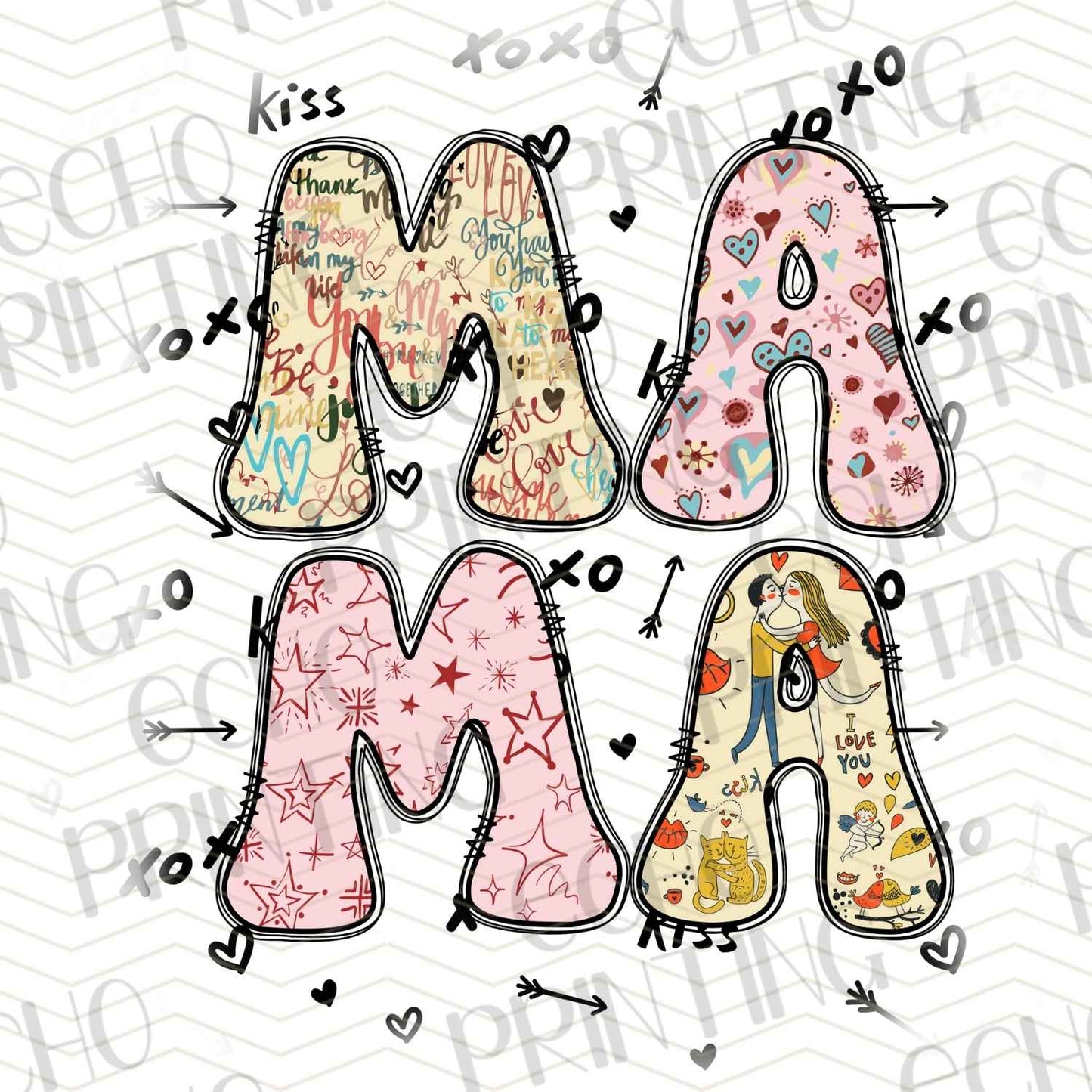 MGAG 287 - MAMA BLUE YELLOW PATTERN