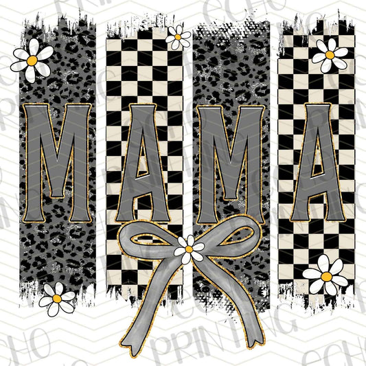 MGA 355 - MAMA BLACK WHITE STRIPE BOW