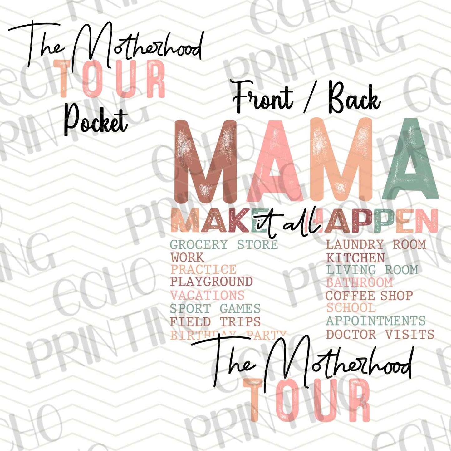 MGA 370 - MAMA MAKE IT HAPPEN | POCKET & BACK SOLD SEPERATELY