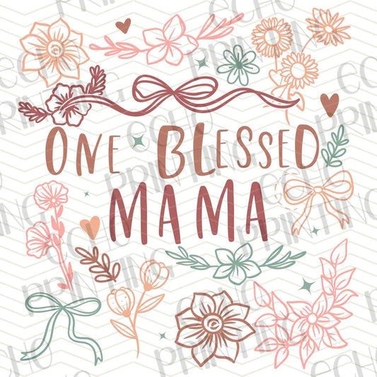 MGAG 380 - ONE BLESSED MAMA FLORAL