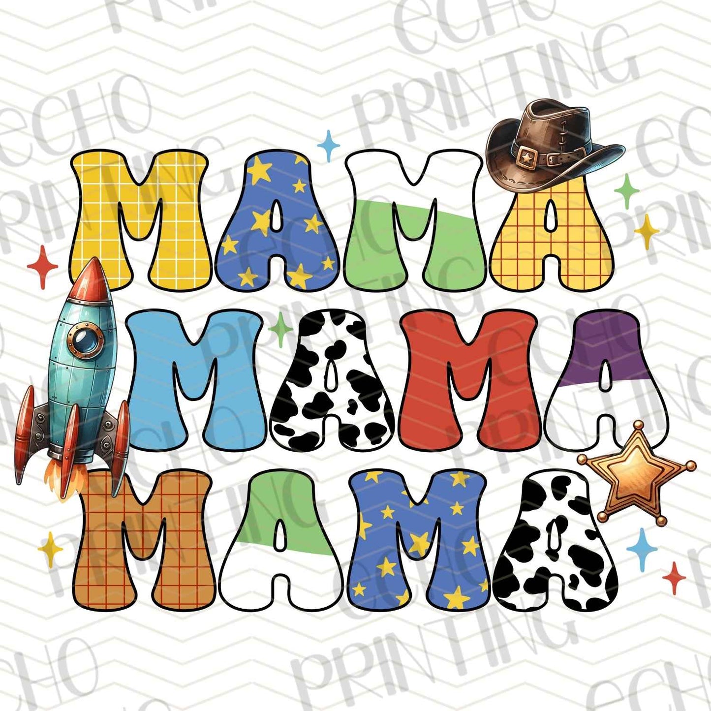 MGAG 416 - MAMA STACKED RAINBOW BLOCK