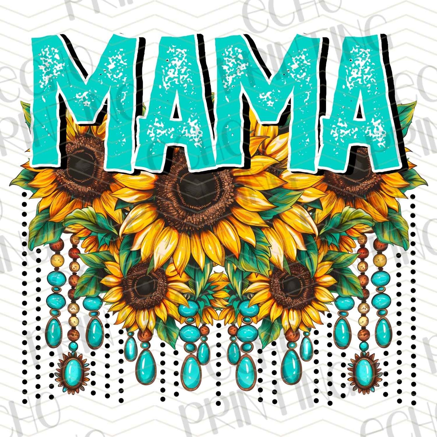 MGAG 429 - MAMA SUNFLOWER LEOPARD TEAL