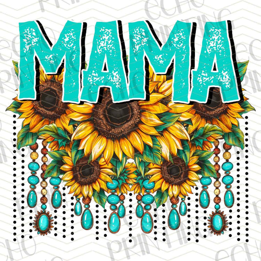 MGAG 429 - MAMA SUNFLOWER LEOPARD TEAL