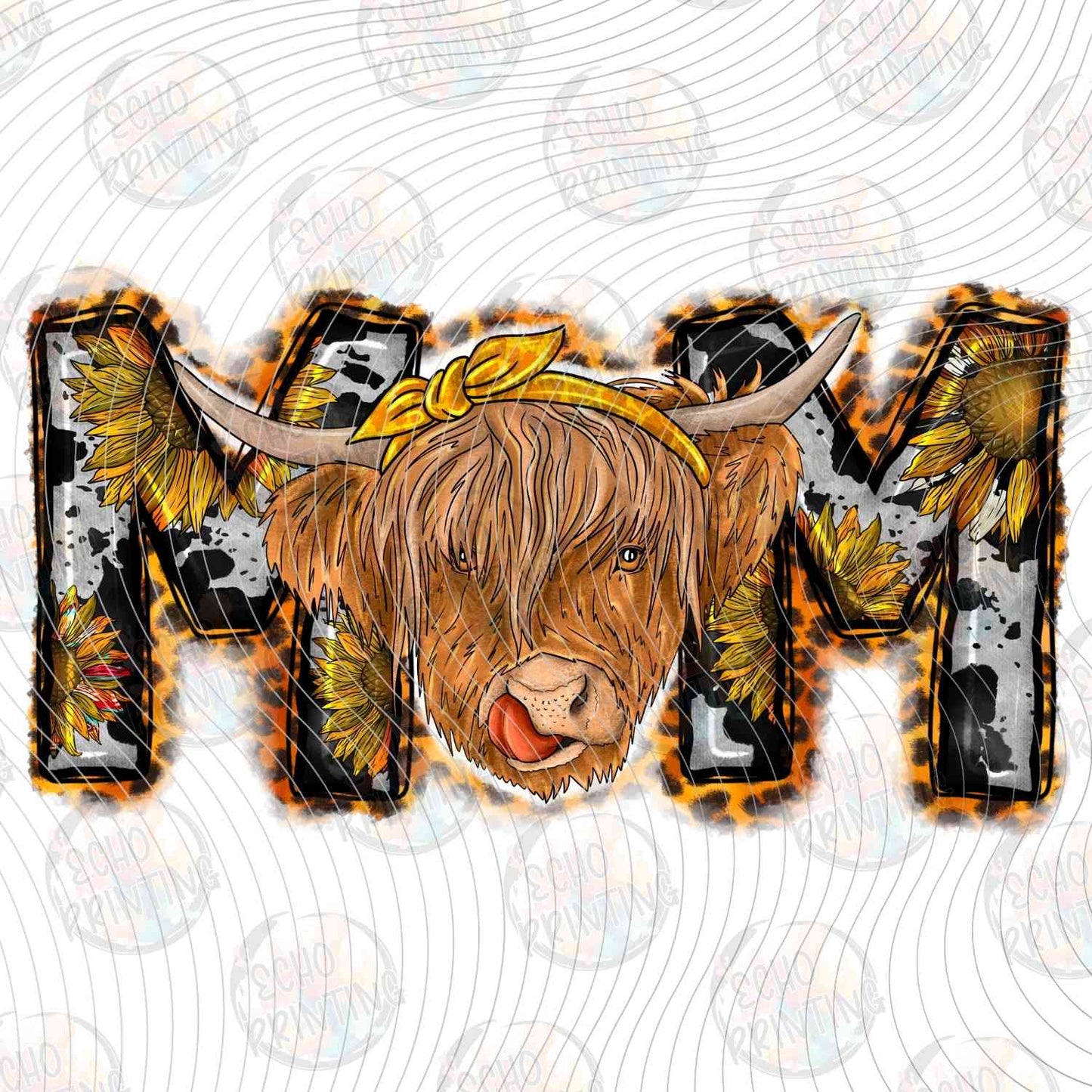 MGA 741 - MOM HIGHLAND COW LEOPARD