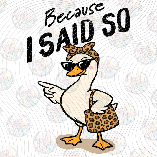 MGA 770 - BECAUSE I SAID SO GOOSE