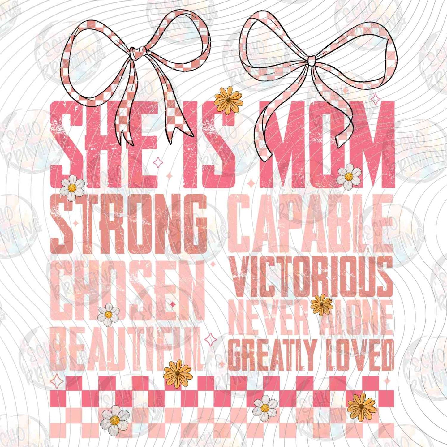 MGA 836 - SHE IS MOM PINK CHECKERS
