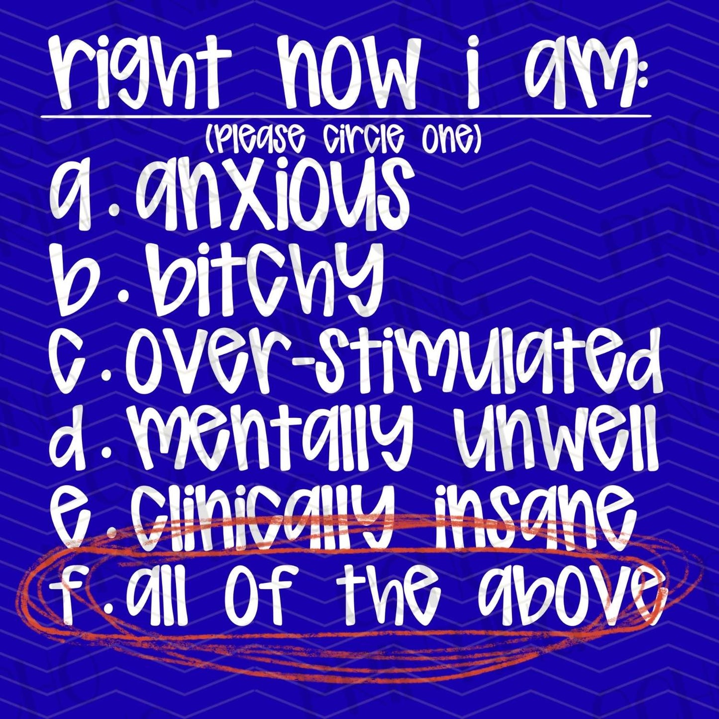 MHA 115 - RIGHT NOW I AM ALL OF THE ABOVE ANXIETY LIST