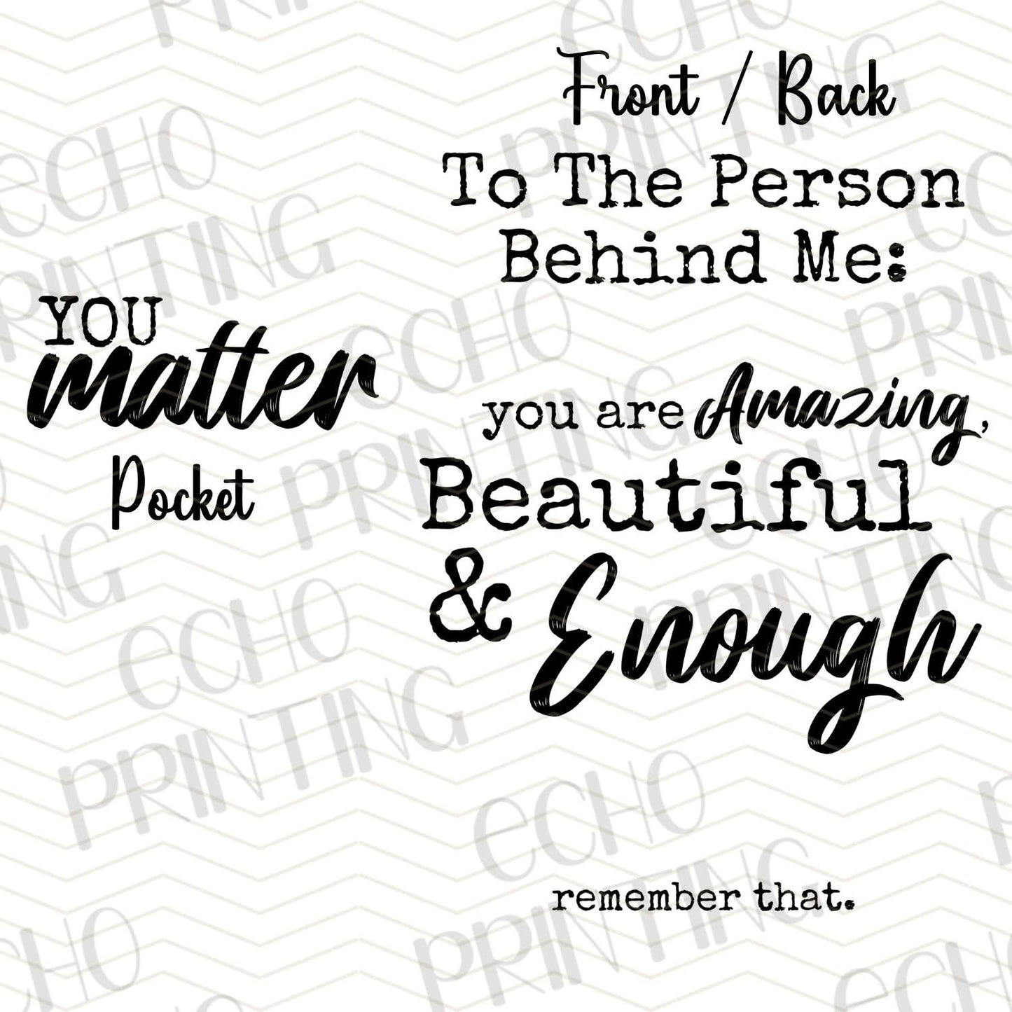 MHSM 200 - YOU MATTER **POCKET SOLD SEPERATELY**