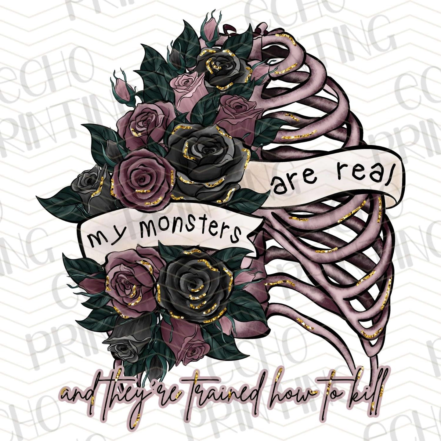 MHSM 217 - MY MONSTERS ARE REAL ROSE RIBS