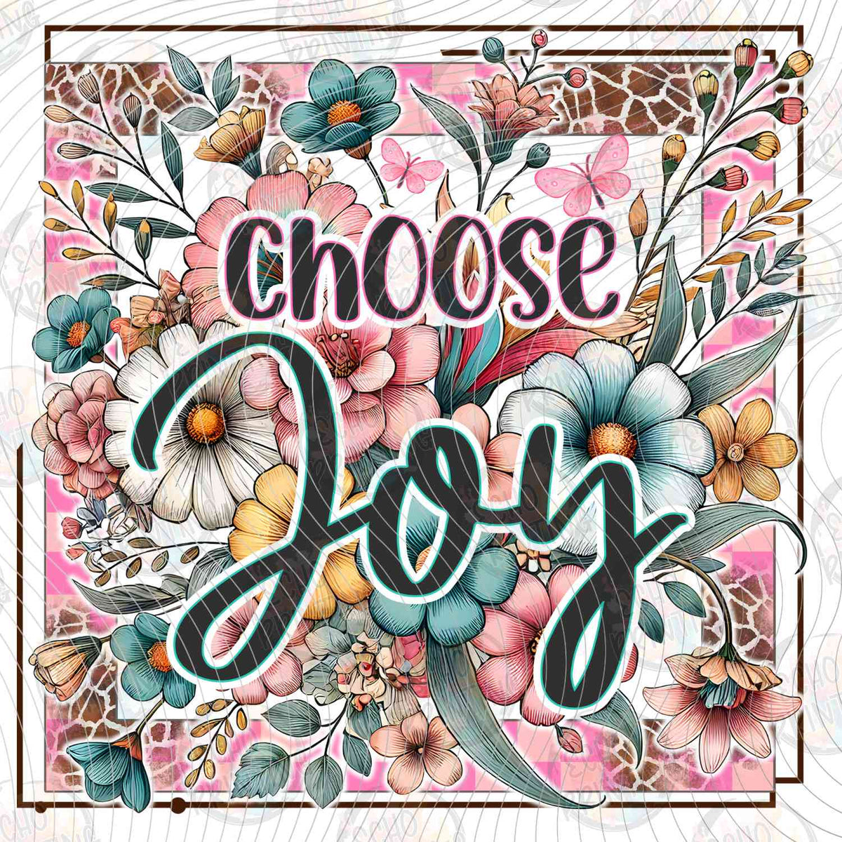 MHSM 466 - CHOOSE JOY FLORAL SQUARE