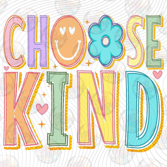MHSM 491 - CHOOSE KIND RETRO LETTERS