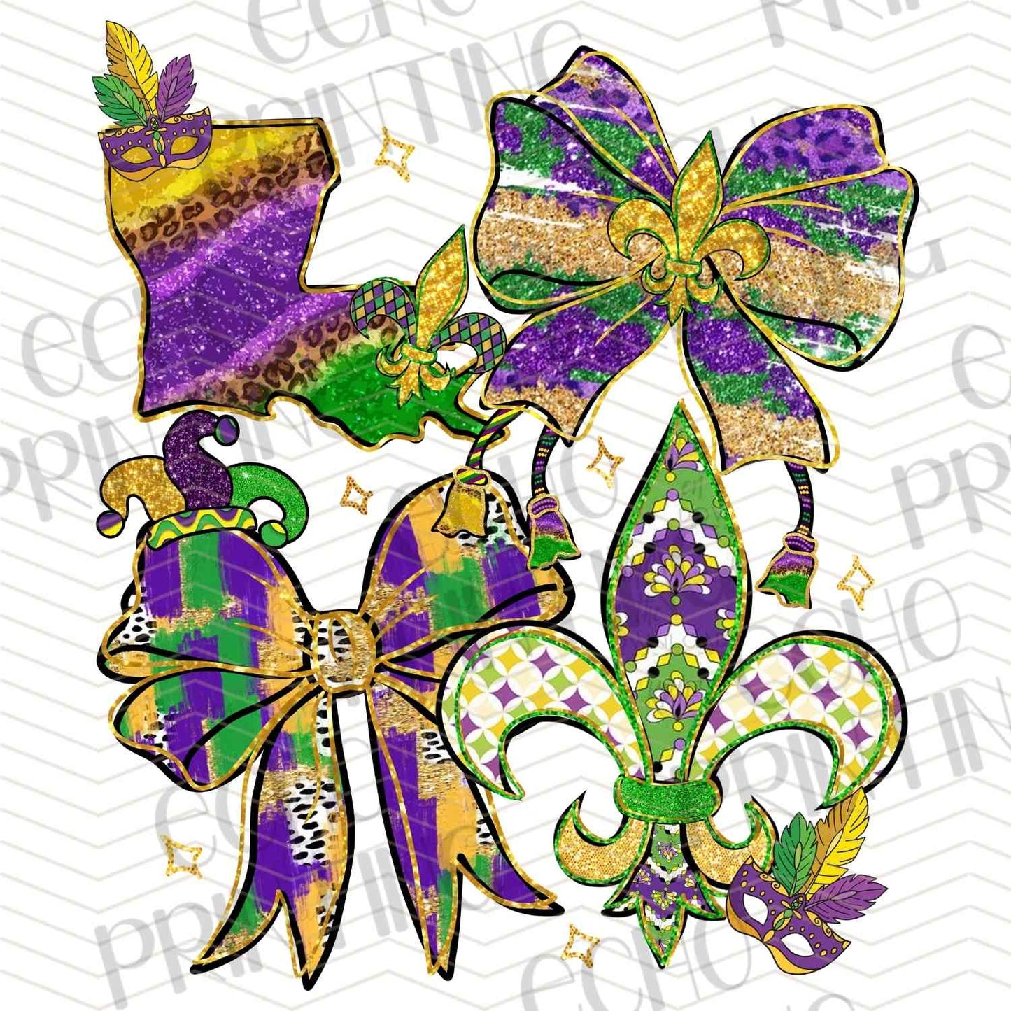 MRGG 109 - MARDI GRAS BOWS