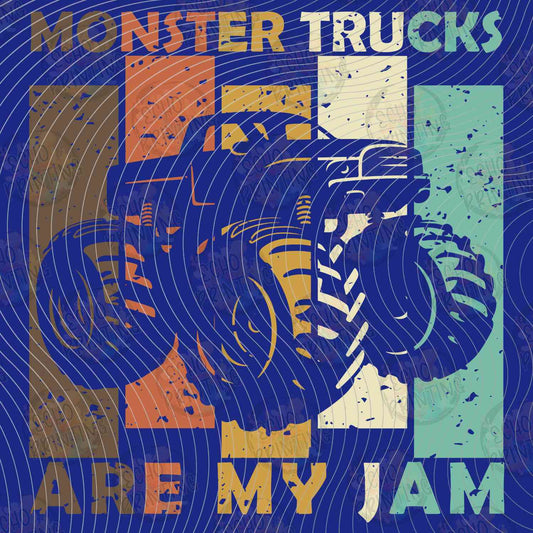 MRJ 16 - MONSTER TRUCKS ARE MY JAM BLUE RETRO