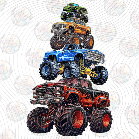 MRJ 33 - STACKED MONSTER TRUCKS