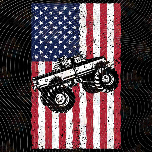 MRJ 6 - MONSTER TRUCK ON USA FLAG