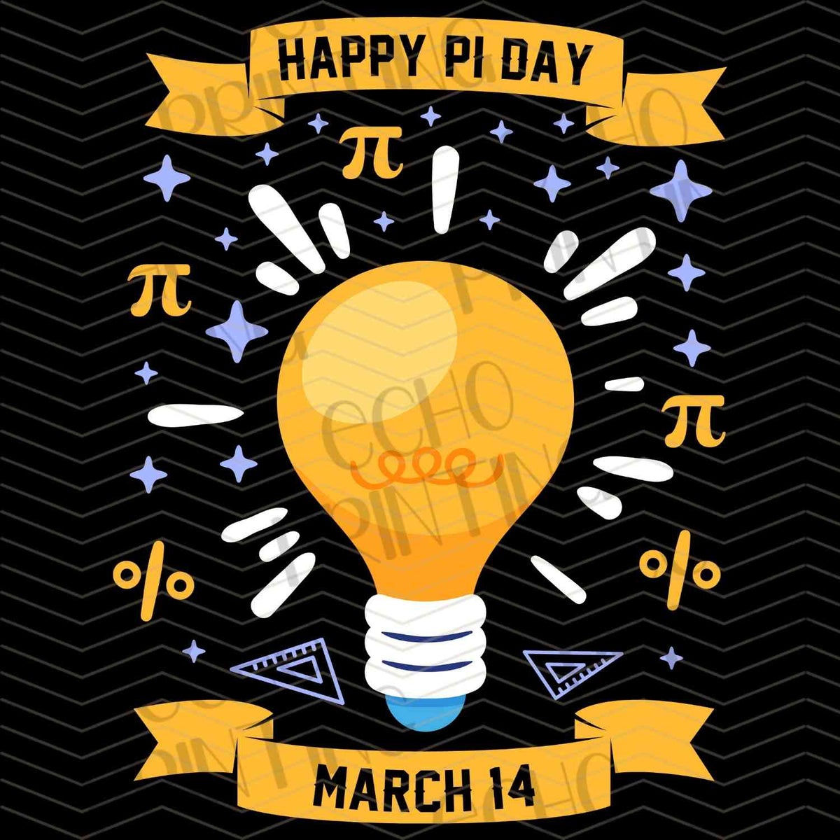 PDYG 74 - HAPPY PI DAY LIGHT BULB
