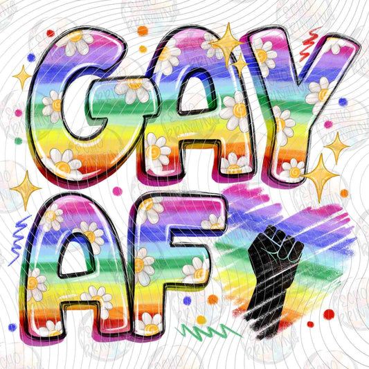 PRDG 3 - GAY AF RAINBOW LETTERS