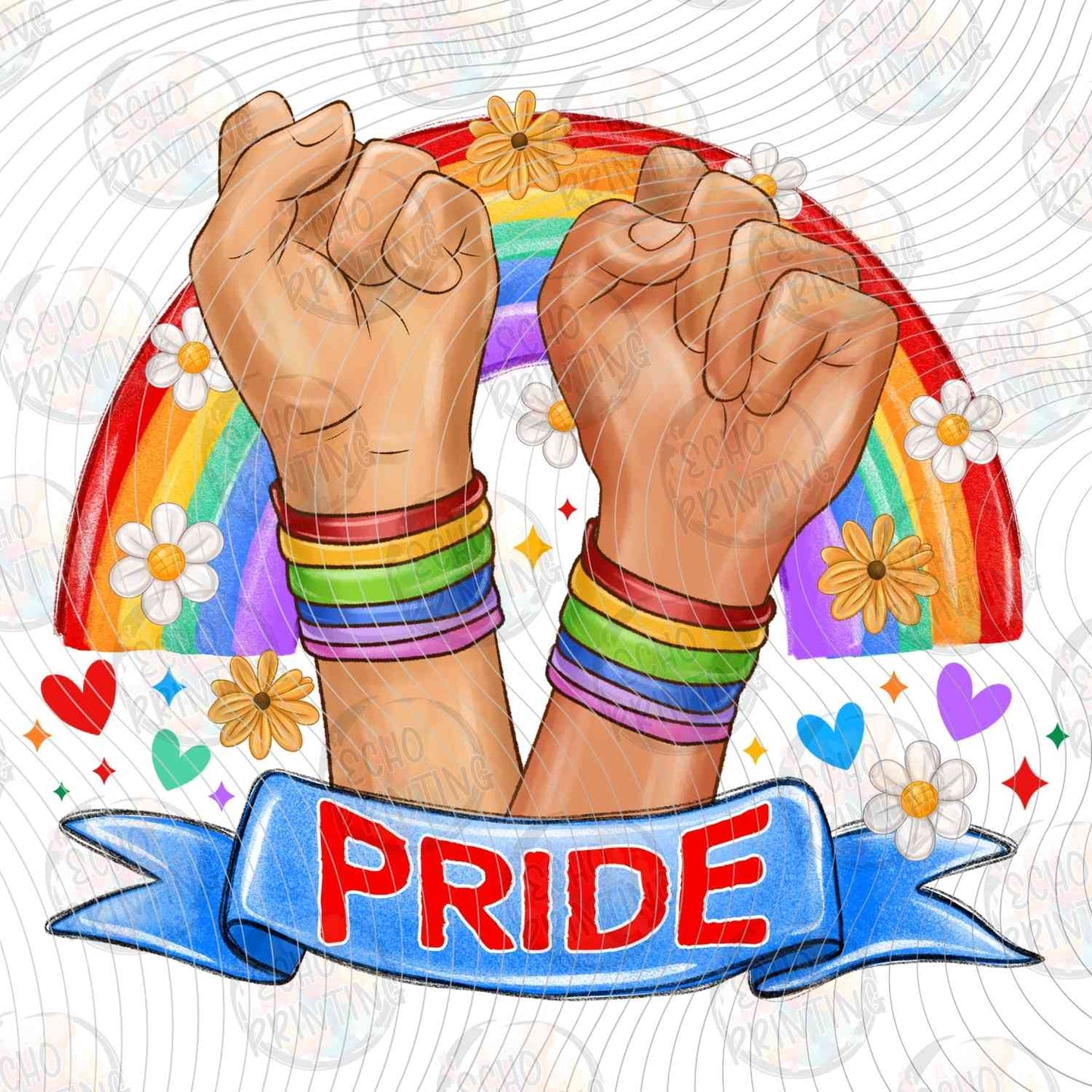 PRDG 32 - PRIDE RAISED FISTS RAINBOW