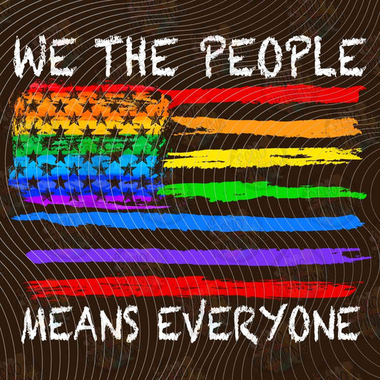 PRDG 44 - WE THE PEOPLE MEANS EVERYONE RAINBOW FLAG BLACK