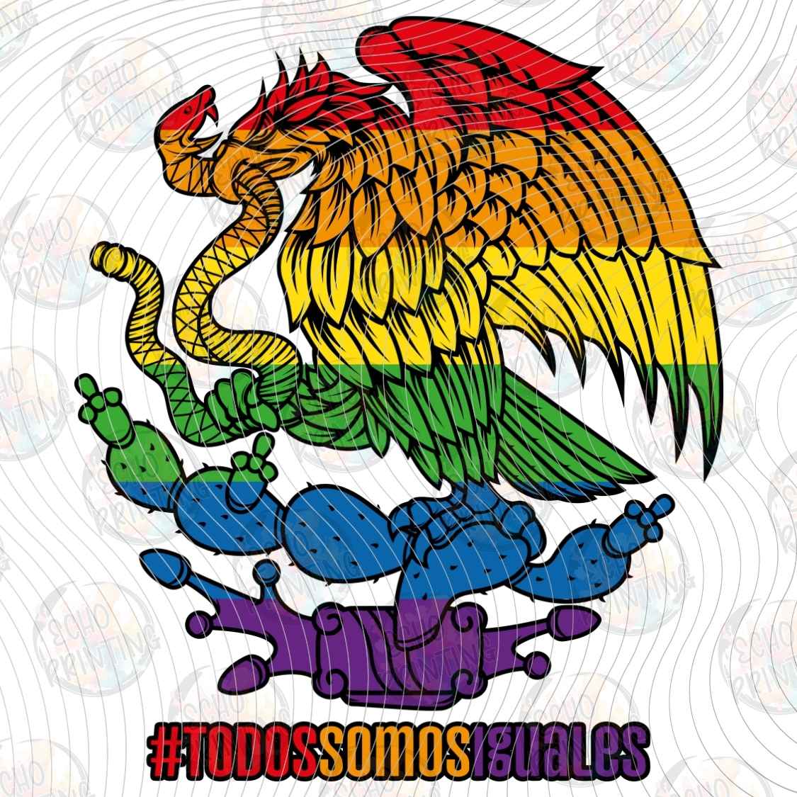 PRDG 53 - RAINBOW WING SKULL ART