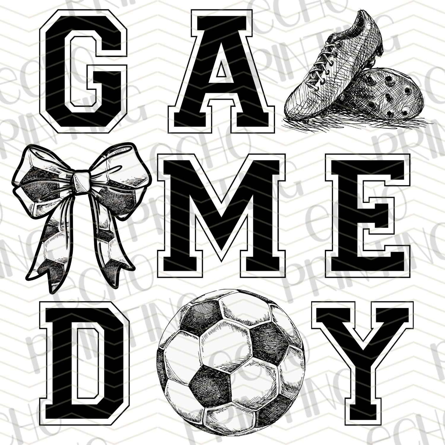 SCR 5 - GAME DAY LETTER BLOCK SOCCER