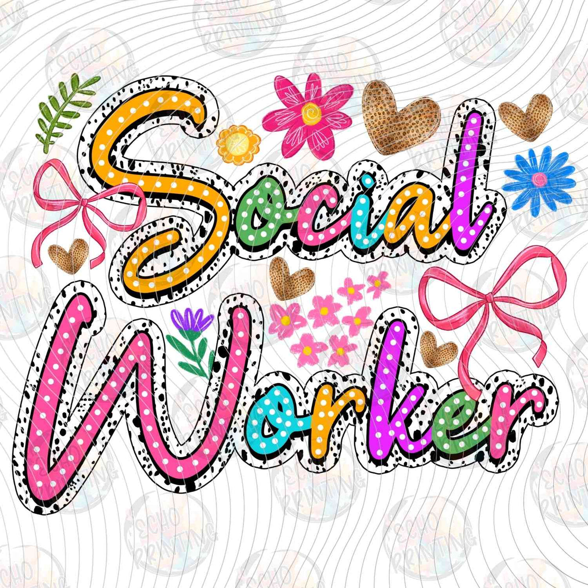 SLWKG 1 - SOCIAL WORKER COLORFUL TEXT