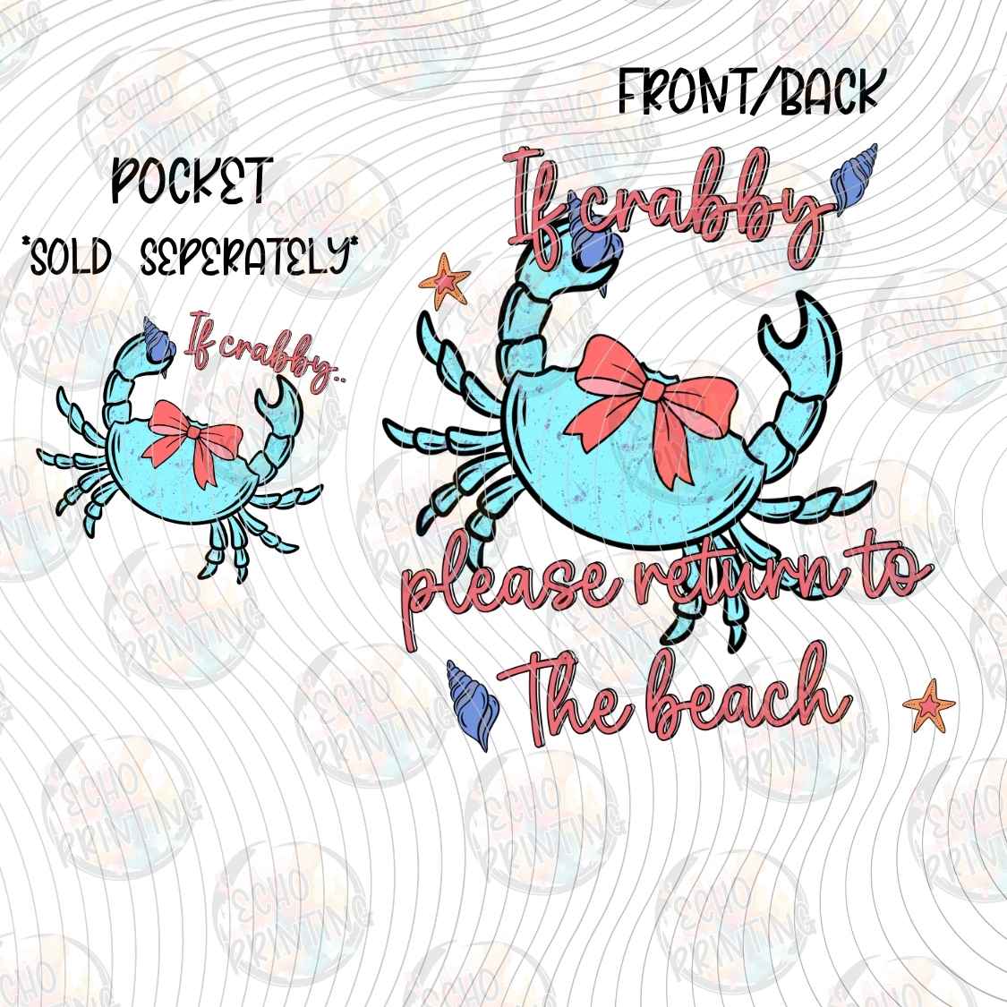 SMRG 1109 - BEACH PLEASE SUMMER VIBES ** POCKET SOLD SEPERATELY **