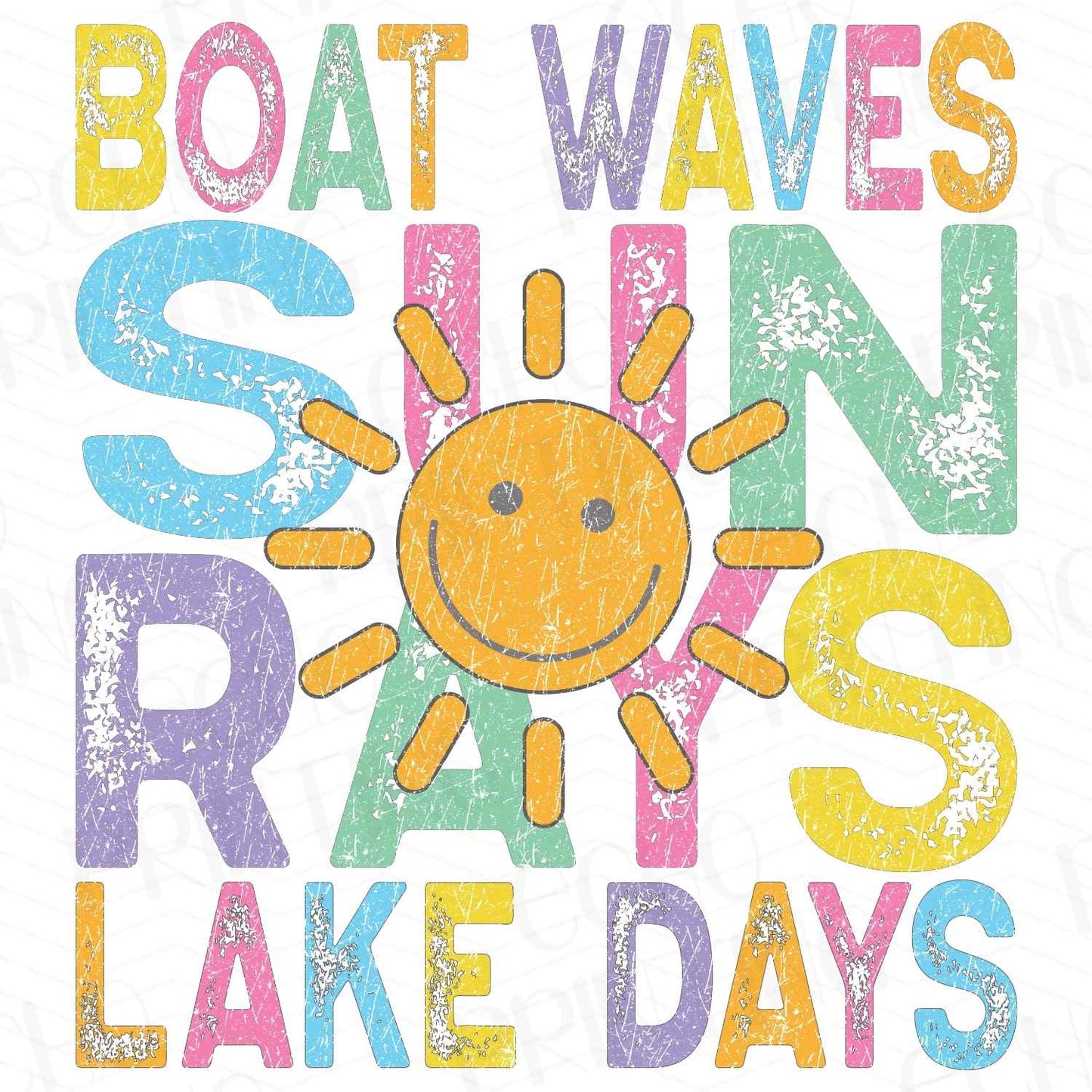 SMRG 181 - BOAT WAVES SUN RAYS LAKE DAYS
