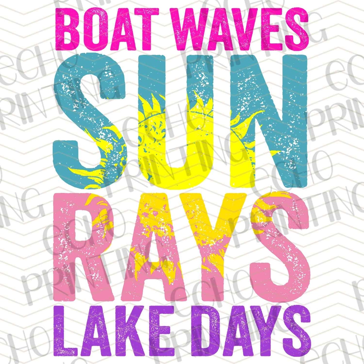 SMRG 246 - BOAT WAVES SUN RAYS LAKE DAYS