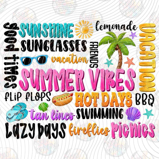 SMRG 516 - SUMMER VIBES CHECKLIST TYPOGRAPHY