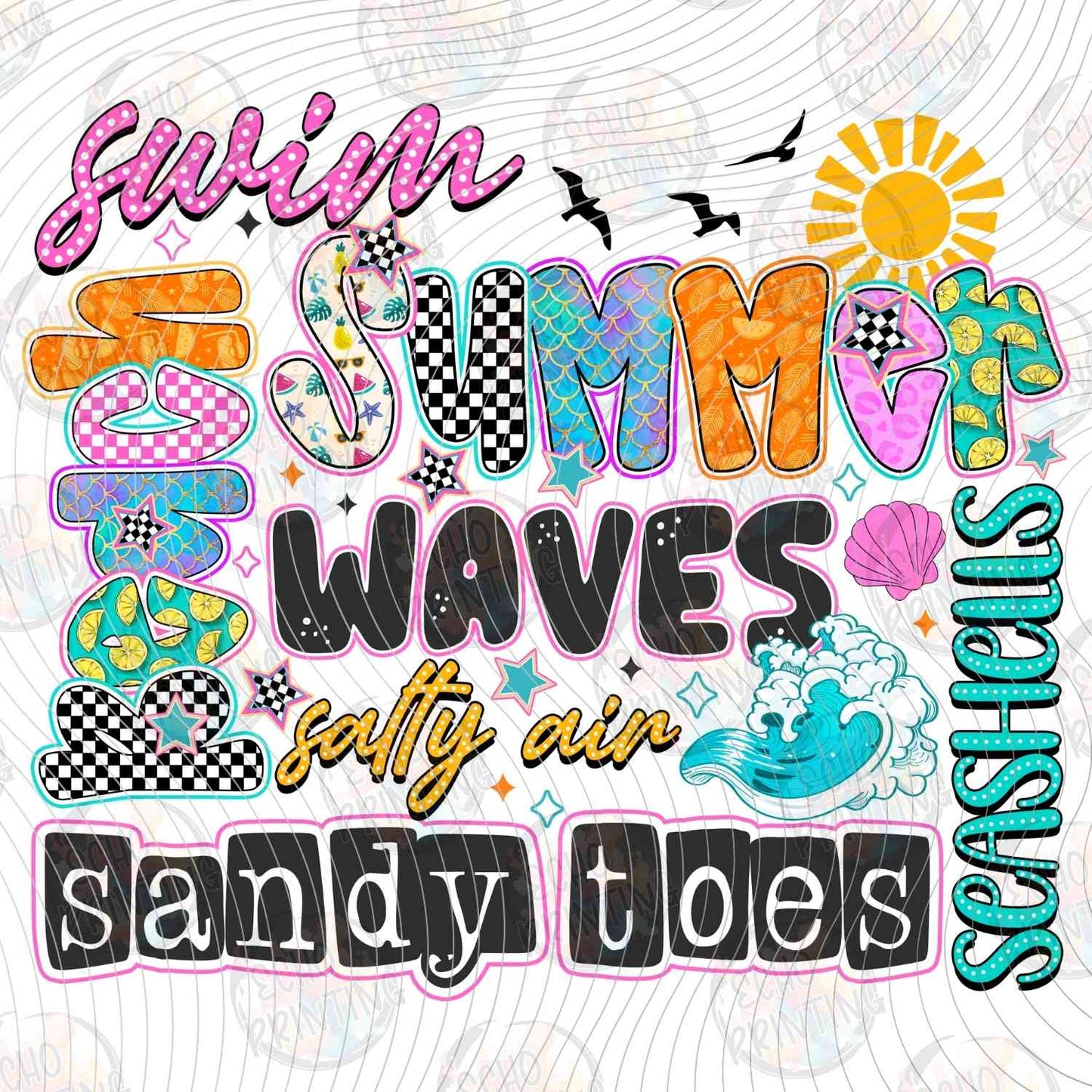 SMRG 525 - SUMMER WAVES AND SANDY TOES BLUE