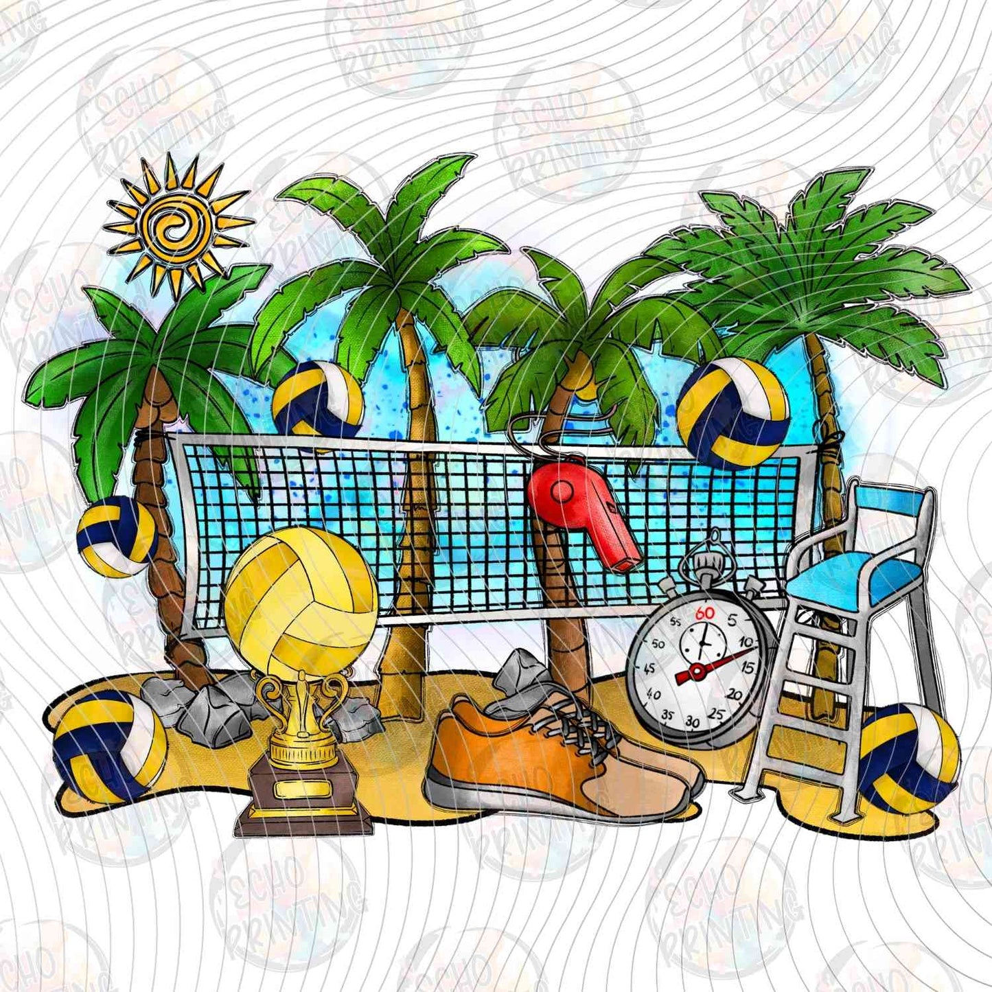 SMRG 545 - TROPICAL BEACH BAR SCENE BLUE
