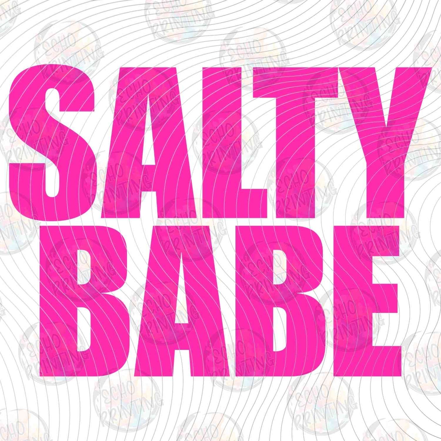 SMRG 550 - SALTY BABE BOLD PINK TEXT