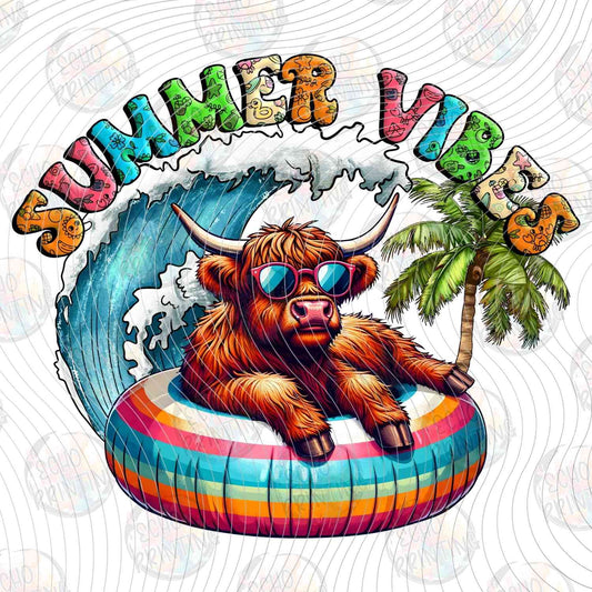 SMRG 552 - SUMMER VIBES HIGHLAND COW SURFING
