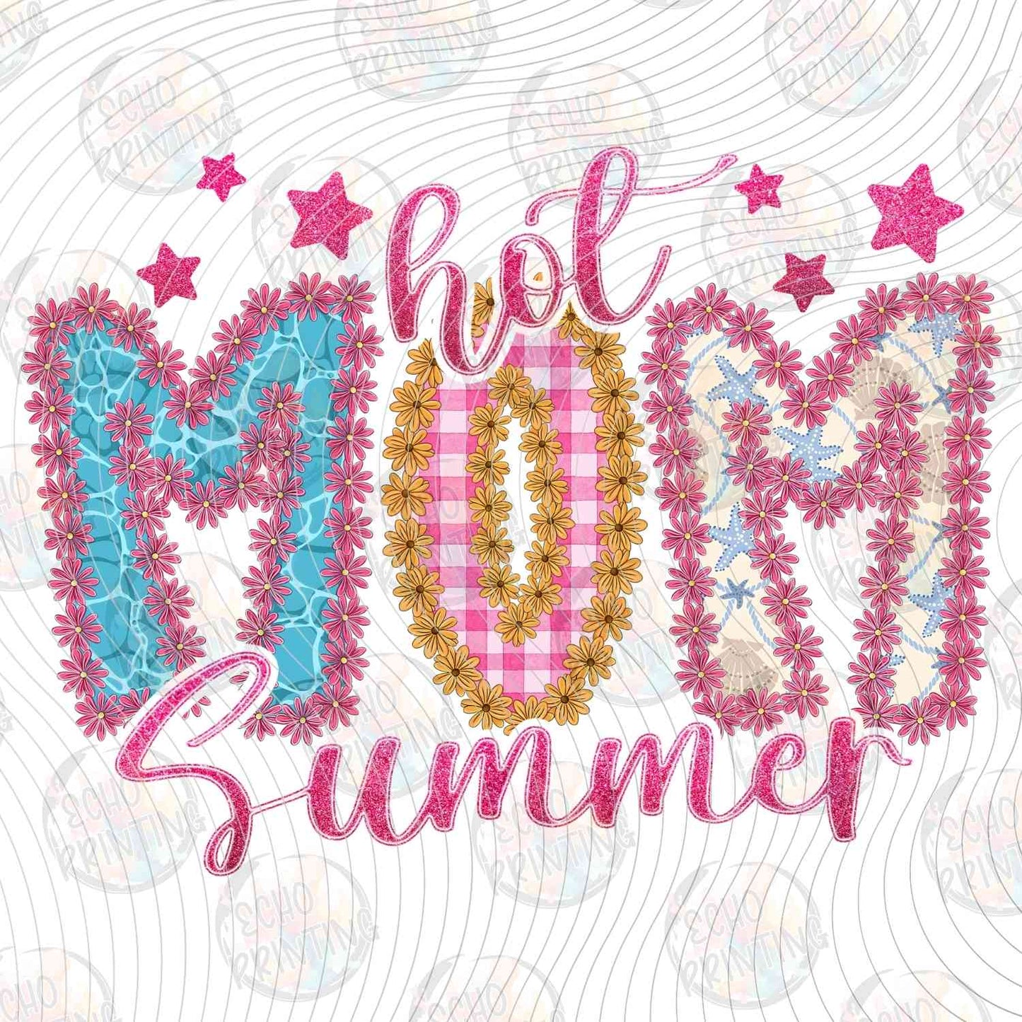 SMRG 554 - HOT MOM SUMMER FLORAL TEXT