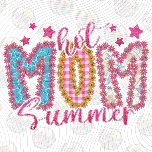SMRG 554 - HOT MOM SUMMER FLORAL TEXT