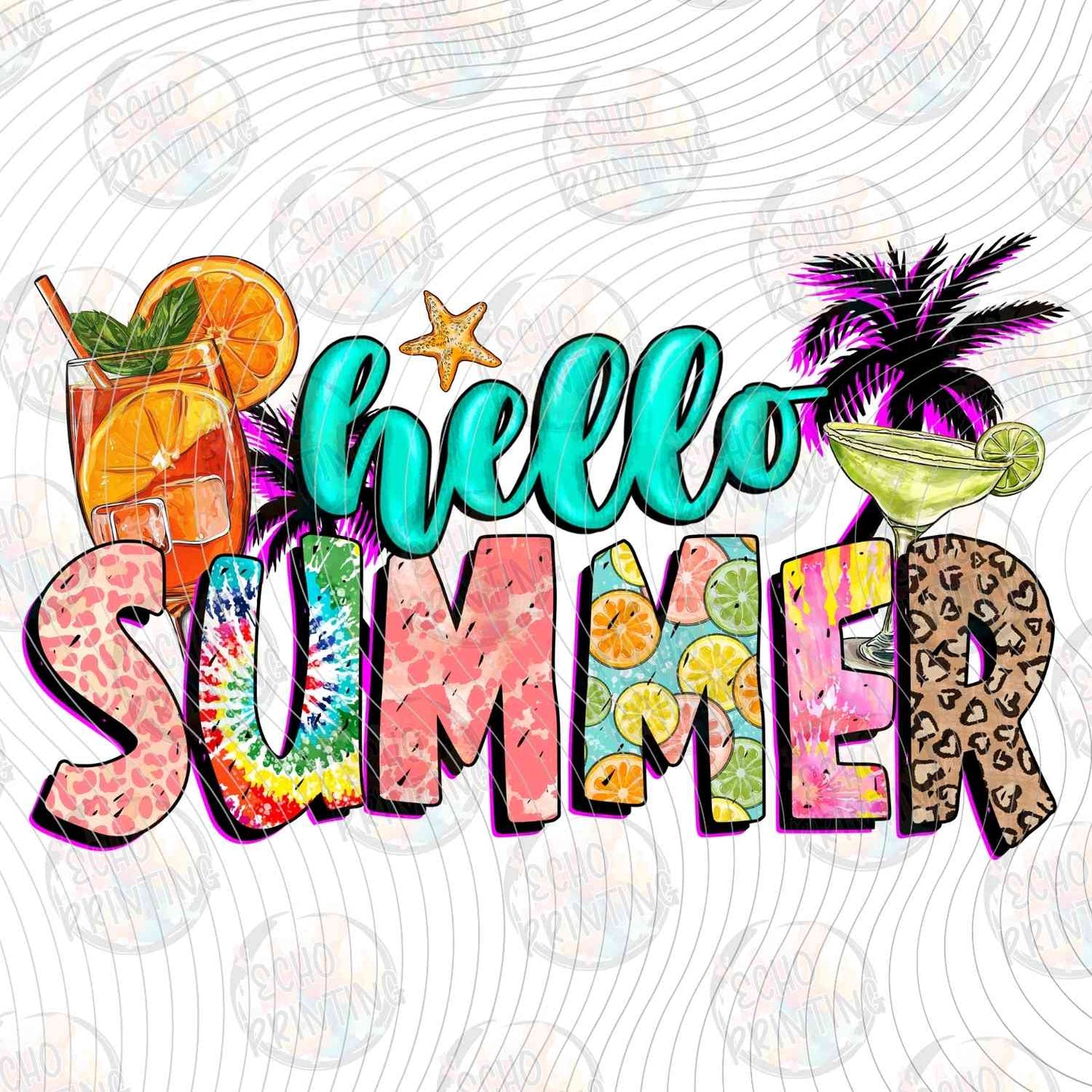 SMRG 557 - HELLO SUMMER LEOPARD FRUIT TEXT