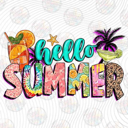 SMRG 557 - HELLO SUMMER LEOPARD FRUIT TEXT