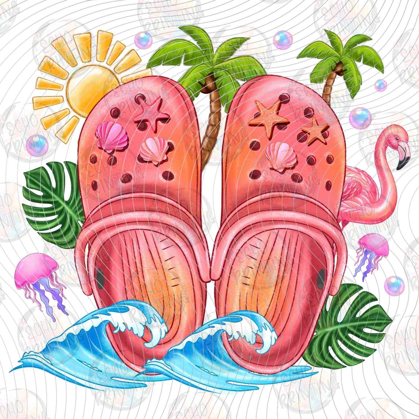 SMRG 564 - SUMMER CLOGS BEACH SCENE