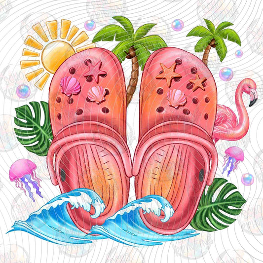 SMRG 564 - SUMMER CLOGS BEACH SCENE