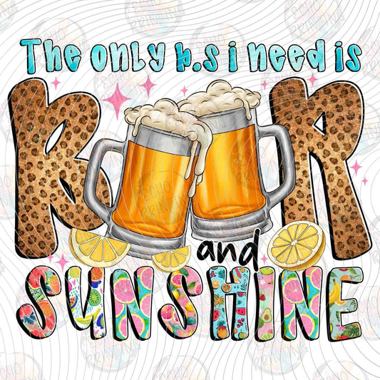 SMRG 588 - BEER AND SUNSHINE RETRO TEXT