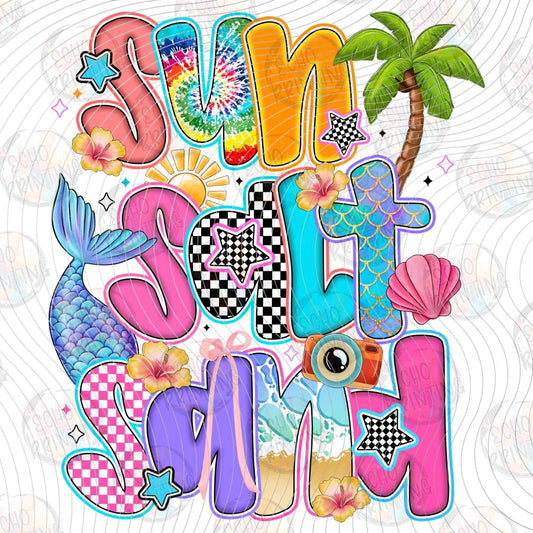 SMRG 611 - SUN SALT SAND RETRO TYPOGRAPHY